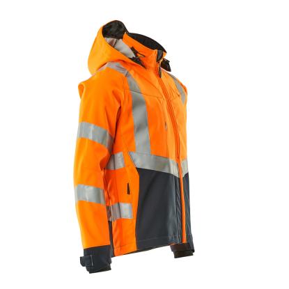 MASCOT SAFE SUPREME Blackpool softshell jakke, hi-vis orange/mørk marine