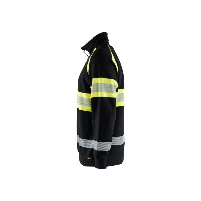 Blåkläder 3553 high vis sweatshirt, sort/hi-vis gul