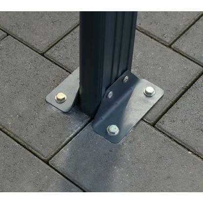 Westmann Helsinki carport, fladt tag, antracitgrå, 232 x 305 x 503 cm - 15 m²