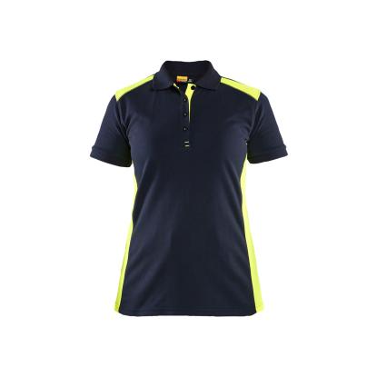 Blåkläder 3390 dame poloshirt, mørk marineblå/hi-vis gul