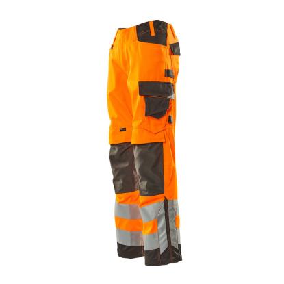 MASCOT SAFE SUPREME Kendal arbejdsbukser med knælommer, hi-vis orange/mørk antracit