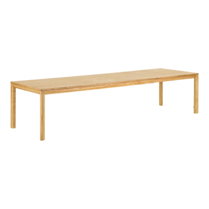 Bowen spisebord med to tillægsplader, eg/egefiner, 100 x 220-320 cm