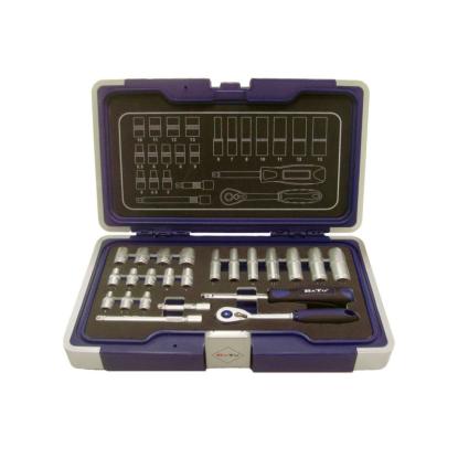 BATO topnøglesæt, 1/4", 6-kantet, 4-13 mm og 6-13 mm - 23 dele