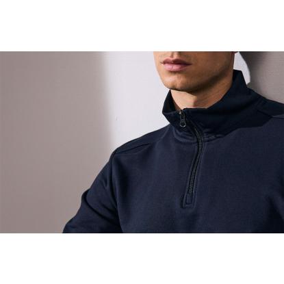 ID PRO Wear CARE 0384 sweashirt med kort lynlås, ubørstet, navy
