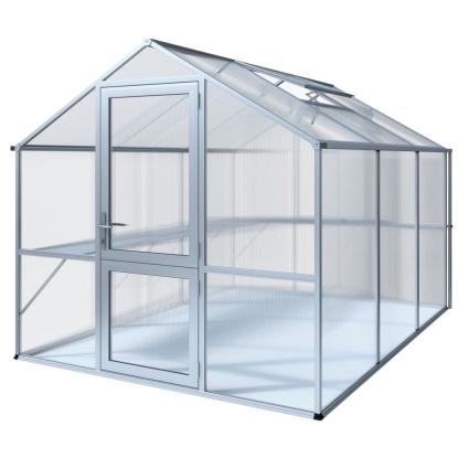 KGT Rose III drivhus, aluminium, 7,53 m²