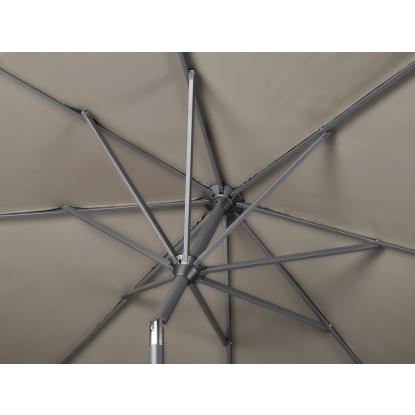 Platinum Sun & Shade Riva parasol, teak look/antracitgrå, Ø300 cm