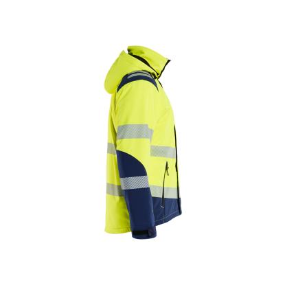 Blåkläder 4400 high vis letforet vinter softshelljakke, hi-vis gul/marineblå