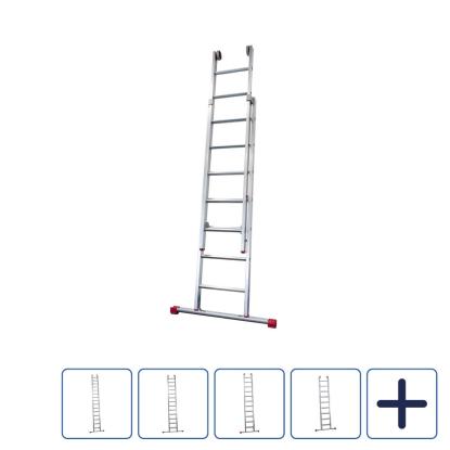 JUMBO Super Proff skydestige med stigefod