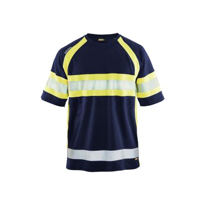 Blåkläder 3337 high vis UV t-shirt, marineblå/hi-vis gul