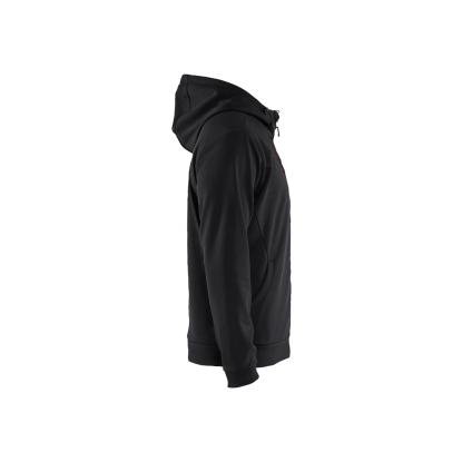 Blåkläder 3363 hættetrøje full zip, sort/rød