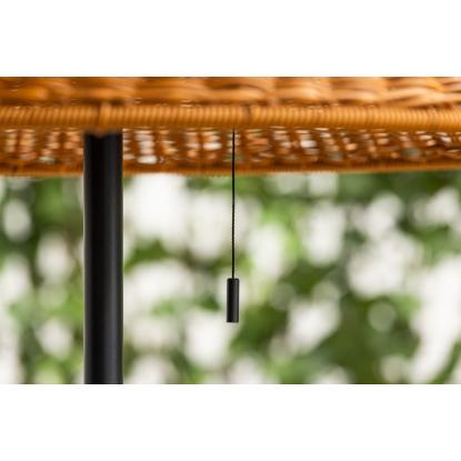 Venture Design Mabis gulvlampe, plastik, sort/natur, 150 cm