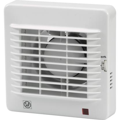 Thermex EDM 100 HZ ventilator med hygrostat og snor, 155 x 155 mm, Ø98 mm