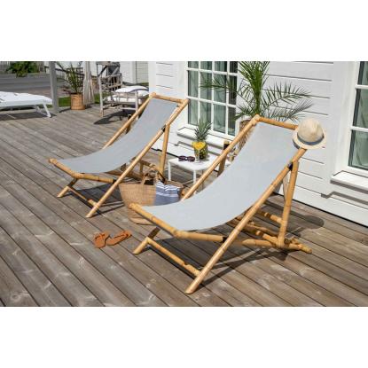 Venture Design Cane foldbar liggestol, grå/natur