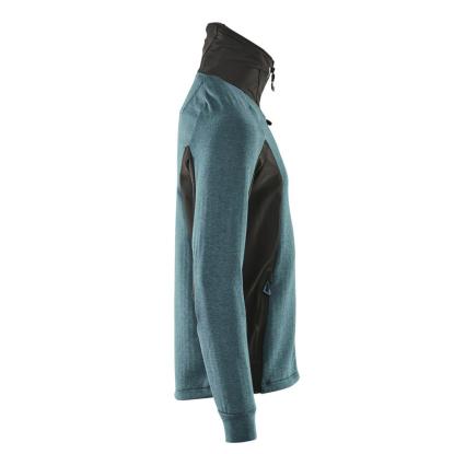 MASCOT ADVANCED sweatshirt med lynlås, mørk petroleum/sort