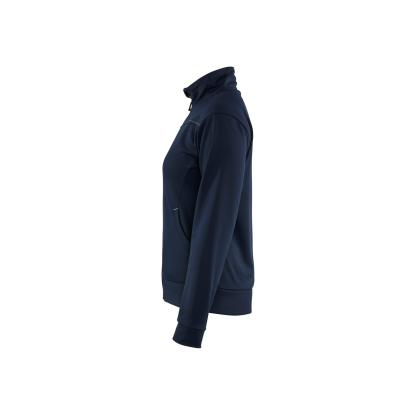 Blåkläder 3394 dame sweatshirt full zip, mørk marineblå/hi-vis gul