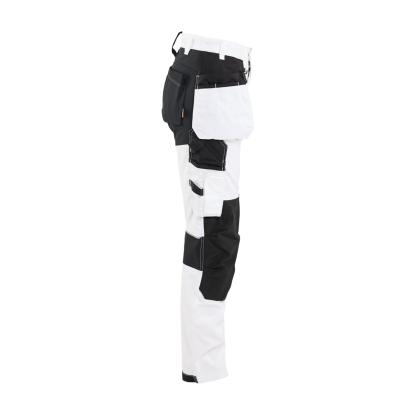 Blåkläder 7232 dame buks med stretch, hvid/sort