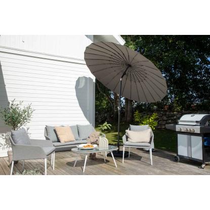 Venture Design Palmetto parasol med tilt, sort/grå, Ø270 cm