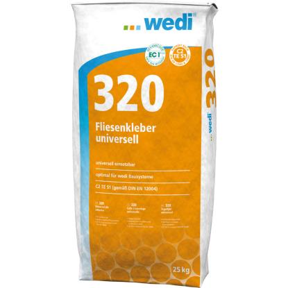 wedi 320 universal fliseklæber - 25 kg