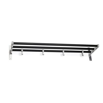 Habo Elegant hattehylde, alu/sort, 600 mm