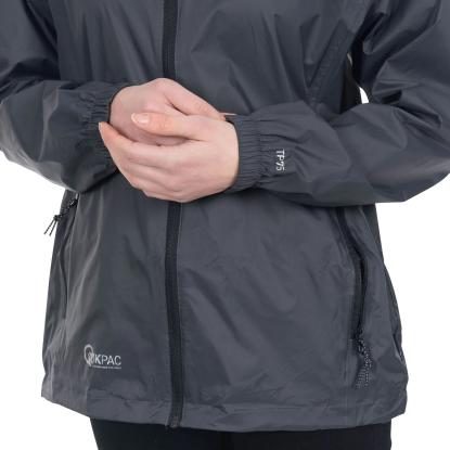 Trespass QIKPAC packaway regnjakke med pose, unisex, grå