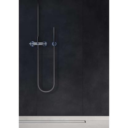 Fibo Cement vådrumspanel med 60 x 80 cm fliselook, 10 x 600 x 2400 mm, dark ash silk