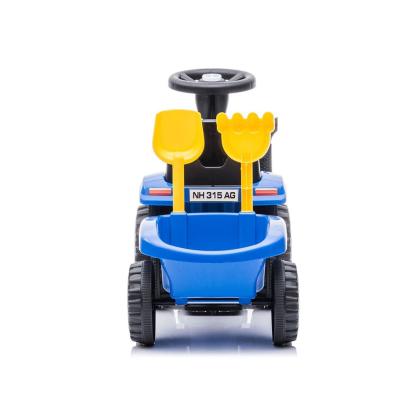 New Holland traktor med trailer gåbil, blå