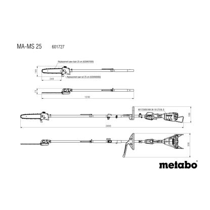 Metabo MA-HS 25 grensavsforsats, 18V, uden motorenhed