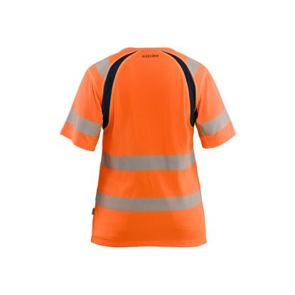 Blåkläder 3503 dame high vis t-shirt, hi-vis orange/marineblå