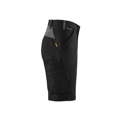 Blåkläder 7123 dame service shorts 4-vejs stretch, sort/mørk grå