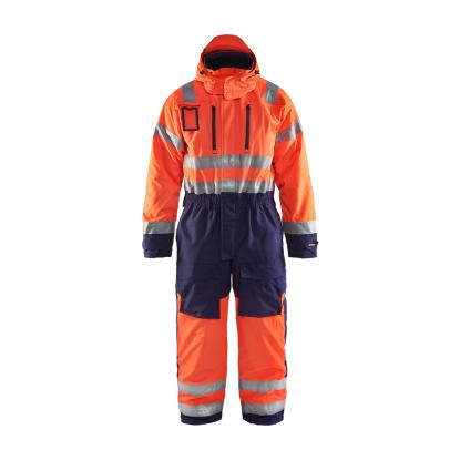 Blåkläder 6763 high vis vinter kedeldragt, hi-vis orange/marineblå