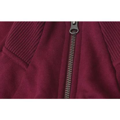 ID 0629 sweat cardigan med lynlås, dame, bordeaux