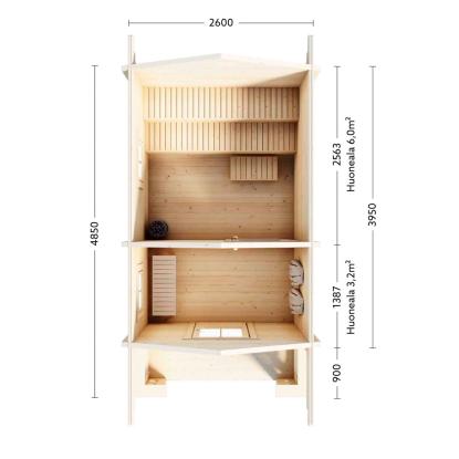 Luoman Lillevilla Tiira sauna med terrasse - 10,3 + 2,3 m²