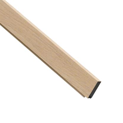 I-Wood UniPanel afslutningsliste, hvid olieret, sort kerne, egefiner, 17 x 55 x 2780 mm