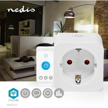 Nedis SmartLife smart plug, hvid