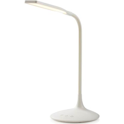 Nedis LED bordlampe, genopladelig, Ø17 x 37 cm, hvid