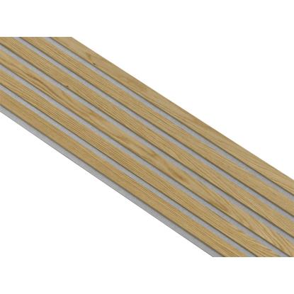 I-Wood Basic Original akustikpanel, klar olieret, grå filt og lys kerne, egefiner, 16 x 300 mm 