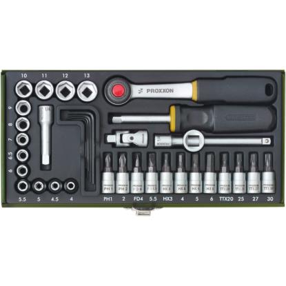 Proxxon topnøglesæt 1/4", 36 dele