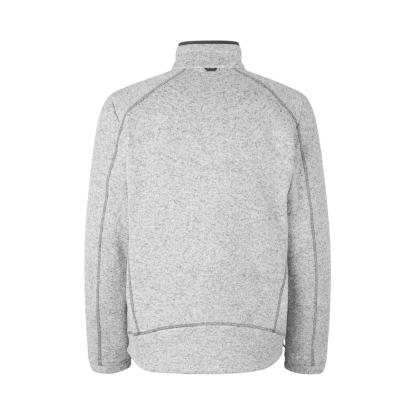 ID 0847 Zip-n-Mix strikfleece cardigan, melange, grå melange