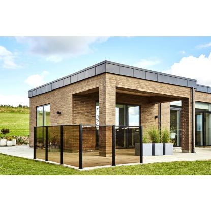 Superroof Smart Fence modul 95-468 røgfarvet glas H95 cm