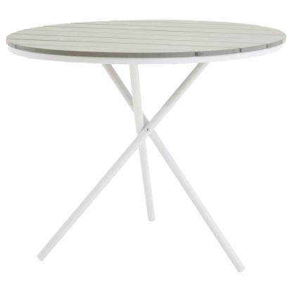 Venture Design Parma cafébord, grå/hvid, Ø90 cm