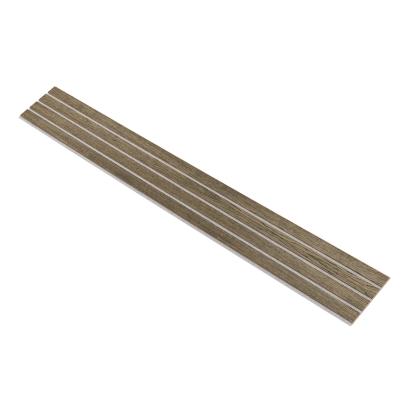 I-Wood Basic 4-lamel akustikpanel, sort olieret, grå filt og lys kerne, egefiner, 16 x 300 mm 
