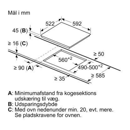 Bosch PKE611BA2E glaskeramisk kogeplade