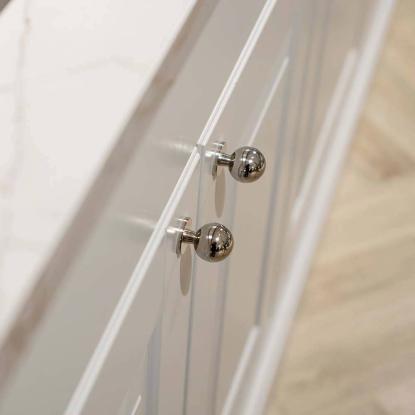 Beslag Design Solliden knop, Ø25 mm, forniklet