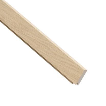 I-Wood UniPanel afslutningsliste, ubehandlet natur, lys kerne, egefiner, 16 x 55 x 2780 mm