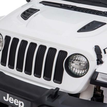 Jeep Wrangler Rubicon elbil til børn, 4 x 12V, hvid