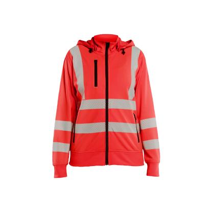 Blåkläder 3574 dame high vis sweatshirt med aftagelig hætte, hi-vis rød