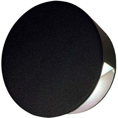 LightsOn Nero væglampe, IP54, Ø9 cm, sort