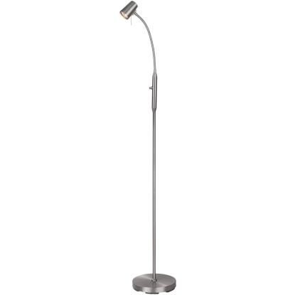 Aneta Pilot gulvlampe, H135 cm, satin stål