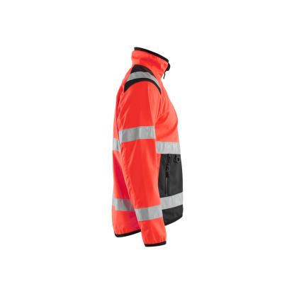 Blåkläder 4877 high vis light softshell jakke, hi-vis rød/sort
