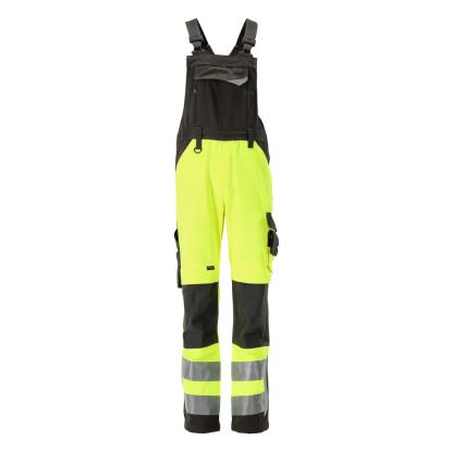 MASCOT SAFE SUPREME Newcastle overall med knælommer, hi-vis gul/mørk antracit